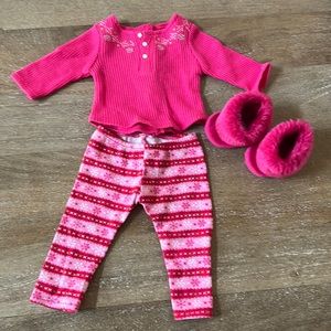 American girl doll pajamas slippers